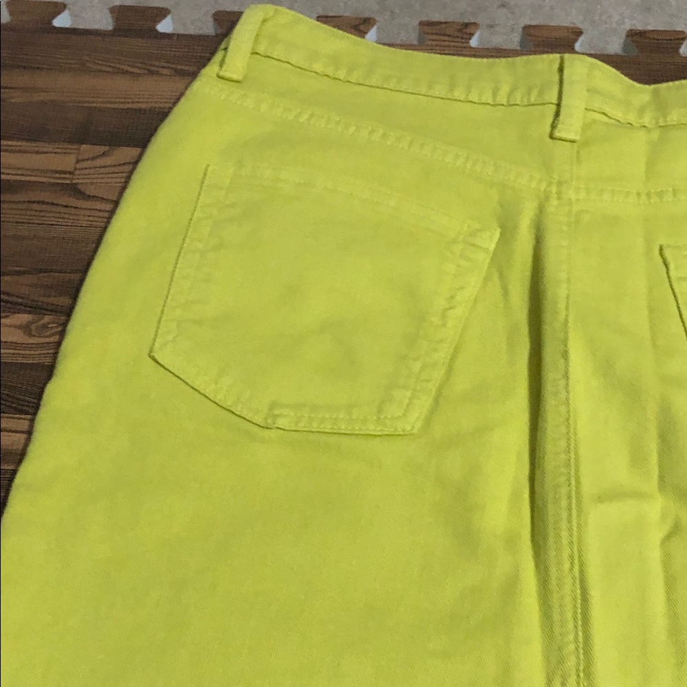 Garnet Hill Denim Lemon Lime Colored Skirt size 10 - Picture 8 of 16